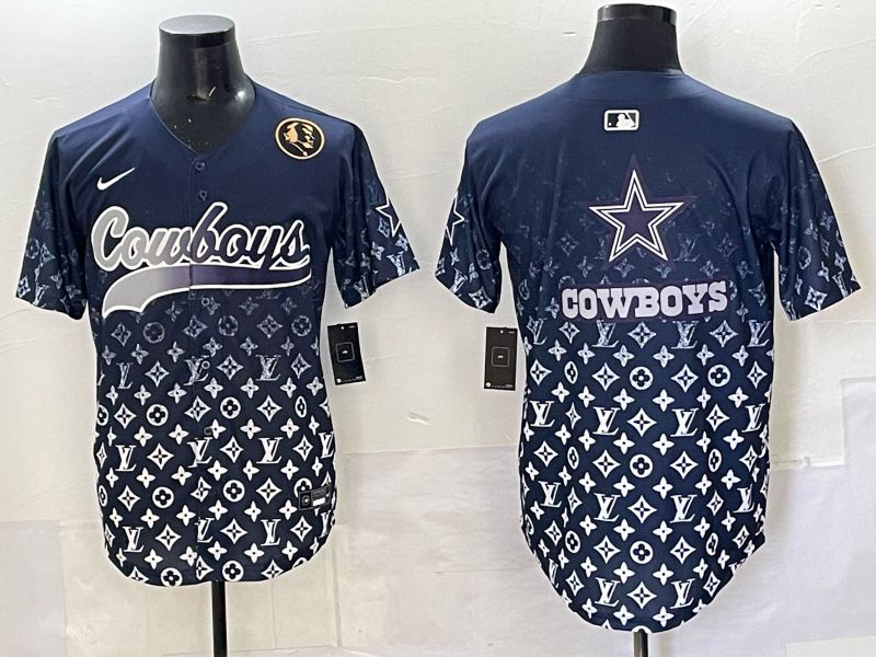 Men 2025 Dallas Cowboys Blank Drak Blue Nike Limited NFL Jersey 012->dallas cowboys->NFL Jersey